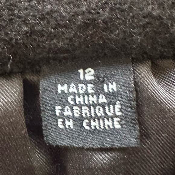 KNITTED KNOTTED Womens Skirt 12 Purple Textured Mohair Wool Fuzzy Preppy Career - Picture 9 of 13